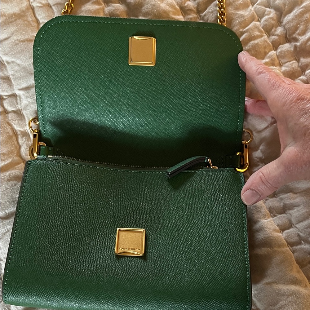 Tory Burch Emerald Green Crossbody Bag - Picture 5 of 8